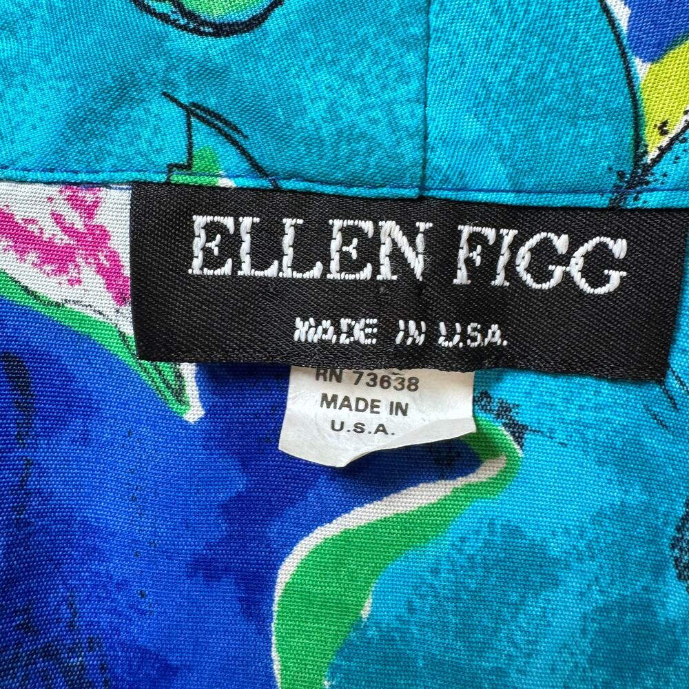 Vintage USA Made Floral Rayon Blazer Jacket Womens Size 8 Art To Wear - Picture 8 of 9